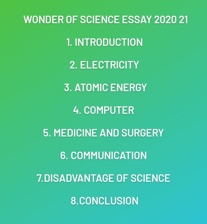 essay on wonder of science conclusion